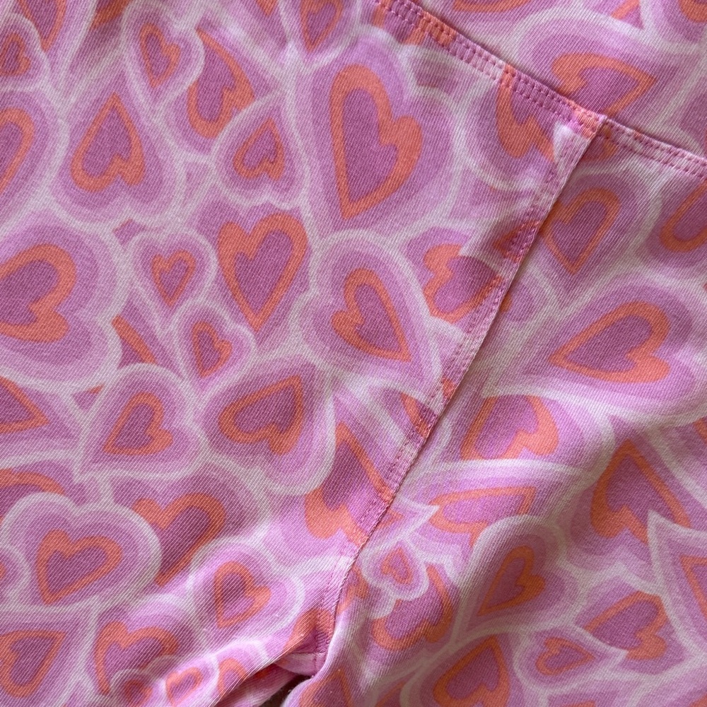 Imoga Girls Pink Ombre Ruffle Tank & Heart Print Leggings Set sz 6 - Picture 9 of 11